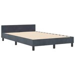 vidaXL Lit à ressorts avec tête de lit Gris foncé 120 x 200 cm Velours