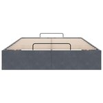 vidaXL Cadre de lit ottoman sans matelas gris foncé 120x200 cm velours