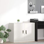 vidaXL Armoire de rangement Blanc 90 x 40 x 70 cm Acier