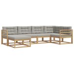 vidaXL Ensemble de canapés d'extérieur 5 pc Blanc et gris clair