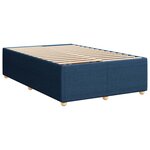 vidaXL Sommier à lattes de lit avec matelas bleu 120x190 cm tissu
