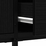 vidaXL Meuble TV Chêne noir 200 x 25 x 44 cm Bois d'ingénierie