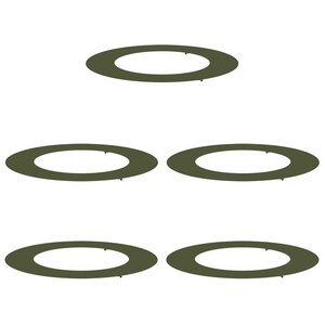 vidaXL Anneaux d'arbre plats 5 Pièces Vert olive Ø30 / 60 cm Acier