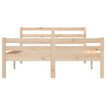 vidaXL Cadre de lit sans matelas bois massif 135x190 cm