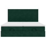 VidaXL Cadre de lit ottoman avec matelas vert foncé 180x200cm velours