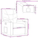 vidaXL Fauteuil inclinable Cappuccino Similicuir