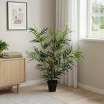 vidaXL Arbre en Bambou Artificiel Vert 90 x 14 x 80 cm Tissu et Bambou