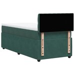vidaXL Sommier à lattes de lit avec matelas Vert foncé 90x200 cm