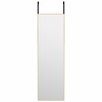 vidaXL Miroir de porte Doré 30x100 cm Verre et aluminium