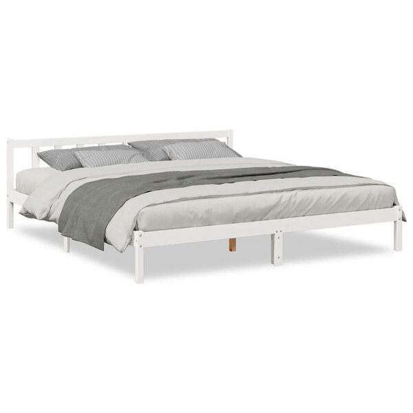 vidaXL Cadre de lit extra long sans matelas 200x210 cm bois massif pin