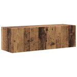vidaXL Meuble TV mural Bois Ancien 98 x 31 x 29 5 cm Bois d'ingénierie