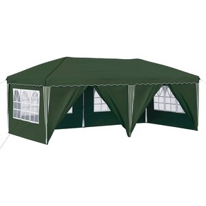 vidaXL Tente de fête pop-up 575 x 288 x 245 cm Vert