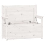 vidaXL Banc Blanc 112 5x51 5x96 5 cm Bois de pin massif