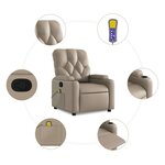 vidaXL Fauteuil de massage inclinable Cappuccino Similicuir