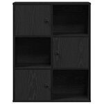 vidaXL Bibliothèque chêne noir 60x24x76 5 cm bois d'ingénierie