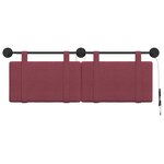 vidaXL Tête de lit suspendue Bordeaux Tissu