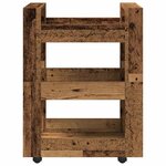 vidaXL Chariot de cuisine Bois ancien 60 x 45 x 80 cm
