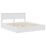 vidaXL Lit de Rangement Blanc 180 x 200 cm Bois d'ingénierie