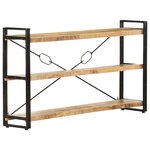 vidaXL Bibliothèque à 3 niveaux 140x30x80 cm Bois de manguier massif
