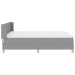 vidaXL Lit à ressorts avec matelas Gris clair 200 x 140 cm tissu