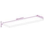 vidaXL Dessus de table 120x20x2 5cm rectangulaire bois massif manguier