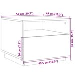 vidaXL Table basse avec lumières LED noir 50x49x40 cm