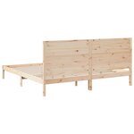 vidaXL Cadre de lit extra long sans matelas 200x210 cm bois massif