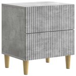 vidaXL Cabinet de chevet Gris béton 43 x 34 5 x 48 cm
