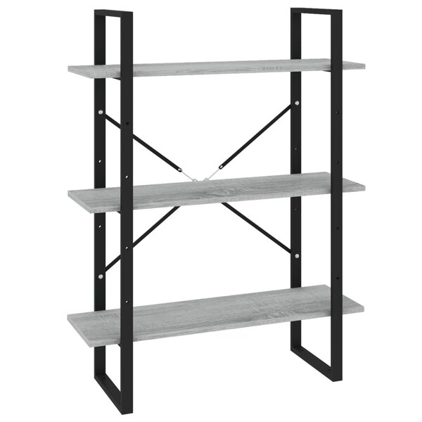 vidaXL Bibliothèque Sonoma gris 80x30x105 cm Bois d'ingénierie