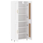 vidaXL Buffet haut Blanc 69 5x34x180 cm Bois d'ingénierie
