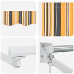 vidaXL Auvent Rétractable Multicolore 350 x 250 cm