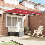 vidaXL Auvent Rétractable Rouge 300 x 250 cm Polyester et Acier