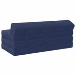 vidaXL Canapé-lit pliable Bleu 120 x 60 x 49 cm Tissu