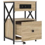 vidaXL Cabinet de chevet 2 Pièces Chêne sonoma 40 x 31 x 60 cm