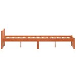 vidaXL Cadre de lit Marron cire 160 x 200 cm Bois massif en pin