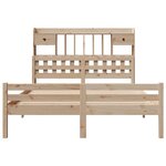 vidaXL Lit bibliothèque sans matelas 140x190 cm bois de pin massif