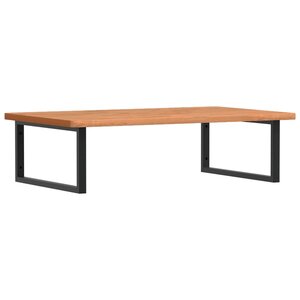 vidaXL Étagère de vasque murale acier et bois massif de hêtre