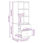 vidaXL Haut Armoire Blanc 45 5 x 34 x 127 cm Bois d'ingénierie