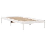 vidaXL Cadre de lit sans matelas blanc 100x200 cm bois de pin massif