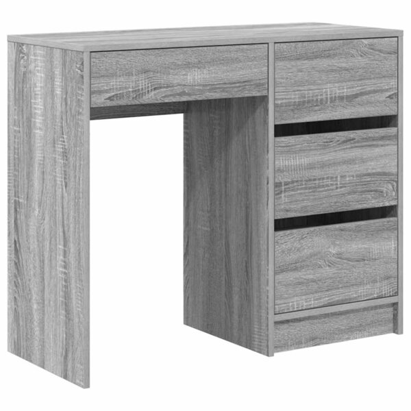 vidaXL Bureau Gris Sonoma 90 x 37 5 x 75 cm Bois d'ingénierie