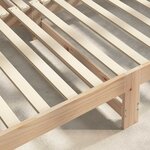 vidaXL Latte de lit 32 pc Naturel 90 x 6 x 1 3 cm Pin massif
