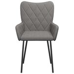 vidaXL Chaises à manger lot de 2 gris clair tissu