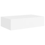 vidaXL Étagère à tiroir murale Blanc 40x23 5x10 cm MDF