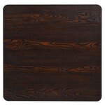 vidaXL Table de bistro MDF et acier Carré 80 x 80 x 75 cm Frêne foncé