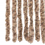 vidaXL Rideau anti-mouches beige et marron foncé 100x200 cm chenille