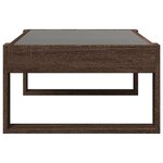 vidaXL Table basse avec LED infini chêne marron 90x53x30 cm