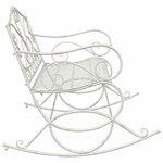 vidaXL Banc de jardin Blanc antique Acier