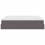 VidaXL Cadre de lit ottoman avec matelas gris 160x200 cm similicuir