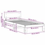 vidaXL Cadre de lit avec tête de lit 100x200 cm en bois de pin massif