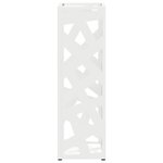 vidaXL Porte-parapluie Blanc 15 5 x 15 5 x 49 cm Acier